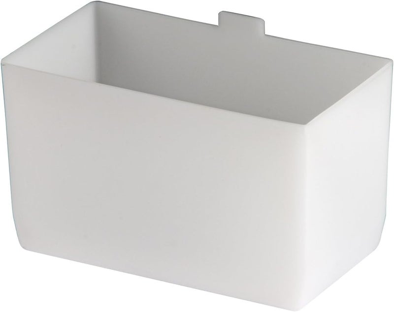 Akro-Mils 30102 Plastic Bin Cup Storage for Sorting Small Parts In Shelf Bins, (2-3/4-Inch x 5-Inch x 3-Inch), White, Case of 24 - Image 1